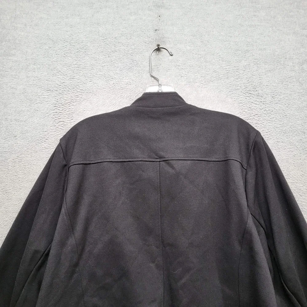Torrid Women Jacket 3 Black Nylon Polyester Military Editorial Button Luxe Ponte